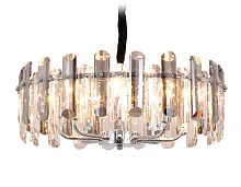 Люстра подвесная Traditional TR5303 Ambrella light прозрачная на 8 ламп, основание хром в стиле классический 