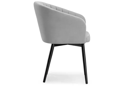 Деревянный стул Моншау velutto 52 / черный 462148 Woodville, серый/велюр, ножки/металл/чёрный, размеры - ****600*530 фото 4