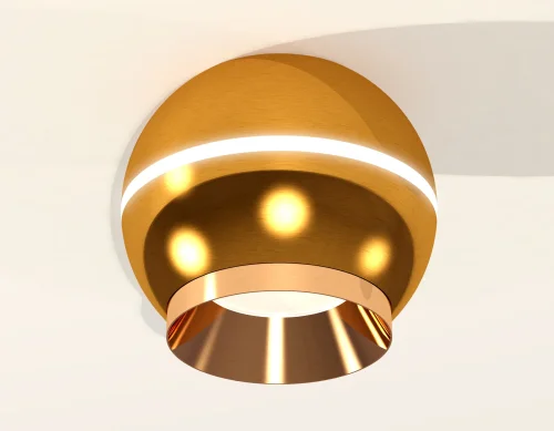 Светильник накладной Techno spot XS1105002 Ambrella light золотой жёлтый 1 лампа, основание золотое жёлтое в стиле современный круглый фото 2