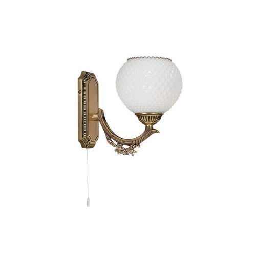 Бра с выключателем A 8650/1  Reccagni Angelo белый на 1 лампа, основание античное бронза в стиле классический 