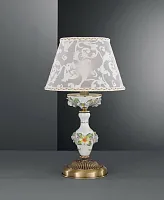Настольная лампа P 9000 P Reccagni Angelo белая 1 лампа, основание античное бронза латунь металл в стиле классический 