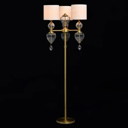 Торшер Оделия 619041503 Chiaro  белый 3 лампы, основание бронзовое в стиле классический
 фото 2