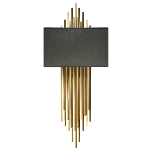Бра Elegio 10107 Black LOFT IT чёрный на 2 лампы, основание золотое в стиле современный арт-деко 