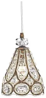 Светильник подвесной PRINCESS WE310.01.506 WERTMARK прозрачный 1 лампа, основание коричневое бронзовое в стиле классический 