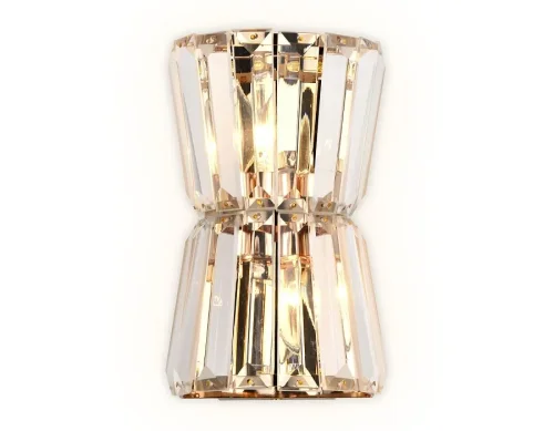 Бра TR5219 Ambrella light прозрачный на 2 лампы, основание золотое в стиле современный 