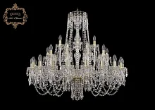 Люстра подвесная хрустальная 11.23.20+10+5.360.Gd.Dr Богемиа Арт Классик прозрачная на 35 ламп, основание золотое в стиле классический Люстра подвесная хрустальная 11.23.20+10+5.360.Gd.Dr Богемиа Арт Классик прозрачная на 35 ламп, основание золотое в стиле классический