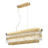 Люстра подвесная Brillante 6813/17 SP-7 Divinare прозрачная на 7 ламп, основание античное латунь в стиле современный Люстра подвесная Brillante 6813/17 SP-7 Divinare прозрачная на 7 ламп, основание античное латунь в стиле современный