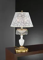 Настольная лампа P 8281 G Reccagni Angelo белая 2 лампы, основание античное бронза латунь металл в стиле классический 