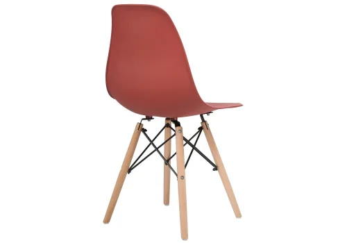 Пластиковый стул Eames PC-015 bordeaux 11896 Woodville, бордовый/, ножки/массив бука дерево/натуральный, размеры - ****460*520 фото 5