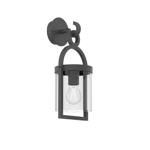 Настенный светильник Maya 6551 Mantra уличный IP54 чёрный 1 лампа, плафон прозрачный в стиле современный E27 фото 2