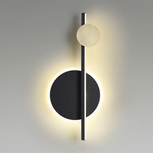Бра LED Chita 5608/17WL Lumion бронзовый чёрный на 1 лампа, основание чёрное в стиле минимализм  фото 2