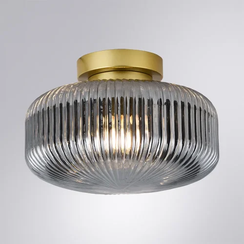 Светильник потолочный Hamal A6170PL-1GO Arte Lamp серый чёрный 1 лампа, основание золотое в стиле лофт современный  фото 2