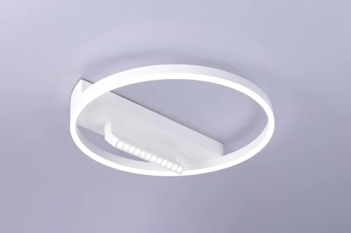 Светильник потолочный LED с пультом FL51457 Ambrella light белый 1 лампа, основание белое в стиле современный хай-тек кольца фото 5