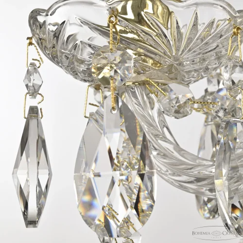 Люстра подвесная 107/6/165 G Bohemia Ivele Crystal без плафона на 6 ламп, основание прозрачное золотое в стиле классический sp фото 4