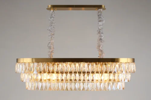 Люстра подвесная Francheska APL.837.03.12 Aployt янтарная на 12 ламп, основание бронзовое в стиле классический  фото 4