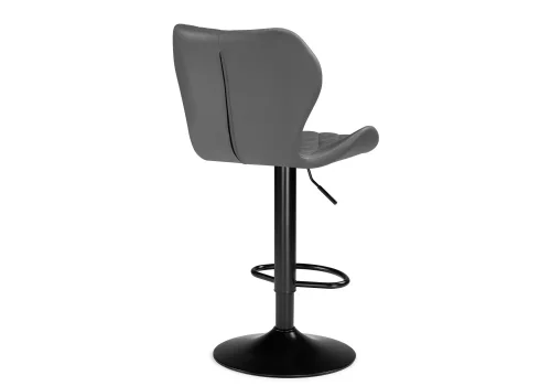 Барный стул Porch gray / black 15725 Woodville, серый/экокожа, ножки/металл/чёрный, размеры - *1080***460*490 фото 4