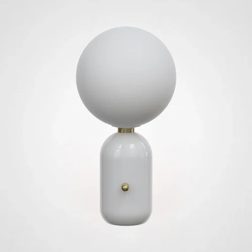 Настольная лампа Parachilna Aballs 73655-22 ImperiumLoft белая 1 лампа, основание белое металл в стиле арт-деко фьюжн современный 