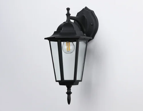 Настенный светильник ST2018 Ambrella light уличный IP54 чёрный 1 лампа, плафон прозрачный в стиле хай-тек современный E27 фото 5