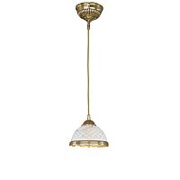 Светильник подвесной L 7102/16 Reccagni Angelo белый 1 лампа, основание золотое в стиле классический 
