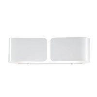 Бра CLIP AP2 SMALL BIANCO Ideal Lux белый 2 лампы, основание белое в стиле современный 