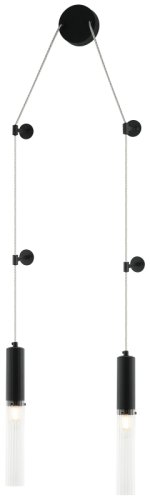 Бра Satori 2161/02/02WP Stilfort прозрачный на 2 лампы, основание чёрное в стиле современный  фото 3