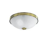 Люстра потолочная  PL 3027/3 Reccagni Angelo белая на 3 лампы, основание античное бронза в стиле классический 
