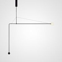 Светильник подвесной LINES L 140826-26 ImperiumLoft белый 1 лампа, основание чёрное в стиле минимализм 