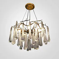 Люстра подвесная Serip 123595-22 ImperiumLoft прозрачная на 6 ламп, основание золотое в стиле арт-деко современный Люстра подвесная Serip 123595-22 ImperiumLoft прозрачная на 6 ламп, основание золотое в стиле арт-деко современный