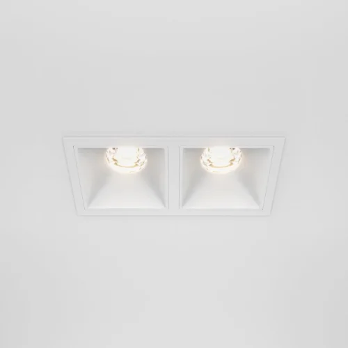 Светильник точечный Alfa LED DL043-02-10W3K-SQ-W Maytoni белый 2 лампы, основание белое в стиле современный  фото 5