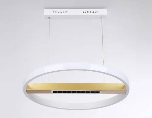 Светильник подвесной LED с пультом FL51488 Ambrella light белый 1 лампа, основание белое в стиле современный хай-тек с пультом фото 5