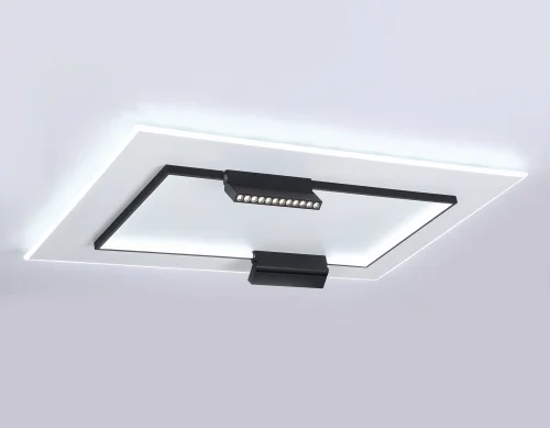 Светильник потолочный LED с пультом FL51456 Ambrella light белый чёрный 1 лампа, основание белое в стиле современный хай-тек с пультом фото 3