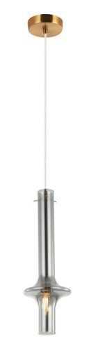 Светильник подвесной Glaso 2151/61/01P Stilfort серый 1 лампа, основание бронзовое в стиле современный трубочки
