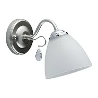 Бра Нежность 676023601 DeMarkt белый 1 лампа, основание серебряное в стиле современный 
