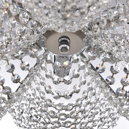 Люстра потолочная 778/49 Ni Bohemia Ivele Crystal прозрачная на 6 ламп, основание никель в стиле классический sp фото 2