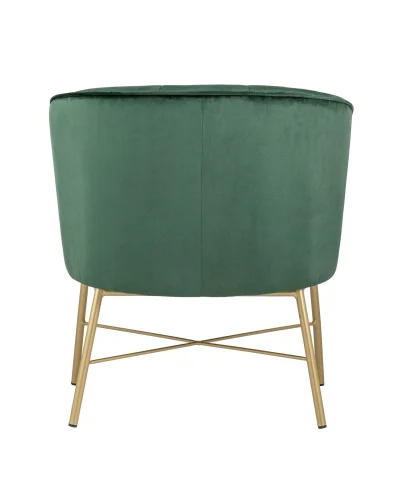 Кресло Шале, велюр зеленый УТ000005601 Stool Group, зелёный/велюр, ножки/металл/44483, размеры - ****670*620мм фото 4