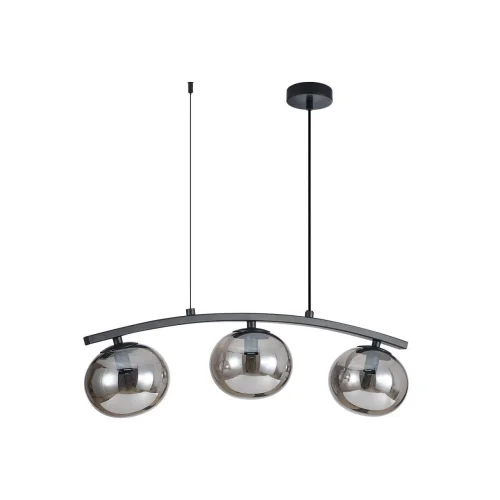Светильник подвесной Arcata 4054-3P Favourite серый чёрный 3 лампы, основание чёрное в стиле современный шар фото 2