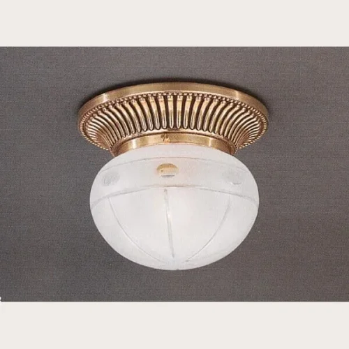 Светильник потолочный PL 7804/1 Reccagni Angelo белый 1 лампа, основание золотое в стиле классический 