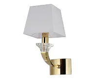 Бра 11401/A gold Newport белый 1 лампа, основание прозрачное в стиле американский современный классический 