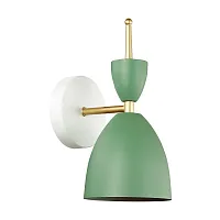 Бра Gemma 3785/1W Lumion зелёный 1 лампа, основание белое в стиле современный 