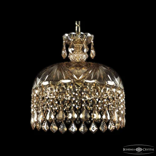 Светильник подвесной 14781/35 G Leafs M721 Bohemia Ivele Crystal янтарный 6 ламп, основание золотое в стиле классический leafs
