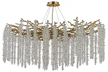 Люстра подвесная Tavenna H 1.5.100.100 A Dio D'Arte прозрачная на 14 ламп, основание бронзовое в стиле классический современный флористика ветви Люстра подвесная Tavenna H 1.5.100.100 A Dio D'Arte прозрачная на 14 ламп, основание бронзовое в стиле классический современный флористика ветви