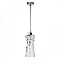 Светильник подвесной Pasti 4968/1 Odeon Light прозрачный 1 лампа, основание хром в стиле современный 