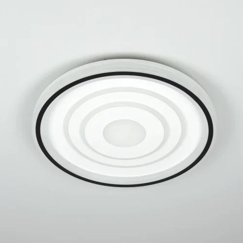 Люстра потолочная LED с пультом Квест CL739190E Citilux белая на 1 лампа, основание белое в стиле современный с пультом фото 2