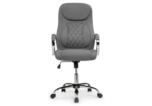 Компьютерное кресло Tron gray fabric 15519 Woodville, серый/ткань, ножки/металл/хром, размеры - *1210***610*700 фото 3