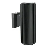Настенный светильник Pola 2858-2W Favourite уличный IP54 чёрный 2 лампы, плафон чёрный в стиле хай-тек современный E27