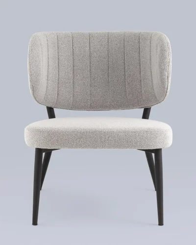 Кресло Руби, серый УТ000037054 Stool Group, серый/ткань, ножки/металл/чёрный, размеры - *760***560*710мм фото 3