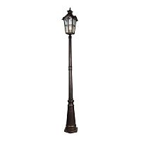 Парковый светильник Bristol 2036-1F Favourite уличный IP44 коричневый 1 лампа, плафон прозрачный в стиле кантри E27