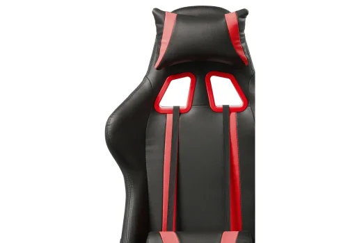 Компьютерное кресло Blok red / black 15136 Woodville, чёрный красный/искусственная кожа, ножки/пластик/чёрный, размеры - *1340***670*540 фото 9