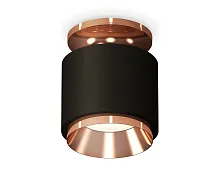 Светильник накладной Techno spot XS7511140 Ambrella light чёрный 1 лампа, основание золотое в стиле хай-тек современный круглый