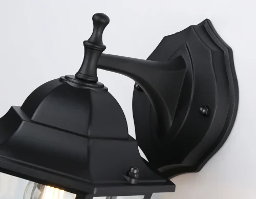 Настенный светильник ST2018 Ambrella light уличный IP54 чёрный 1 лампа, плафон прозрачный в стиле хай-тек современный E27 фото 4